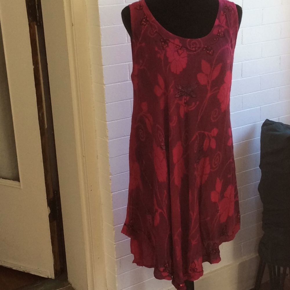 Slip dress or coverup this is so cute dragonflies